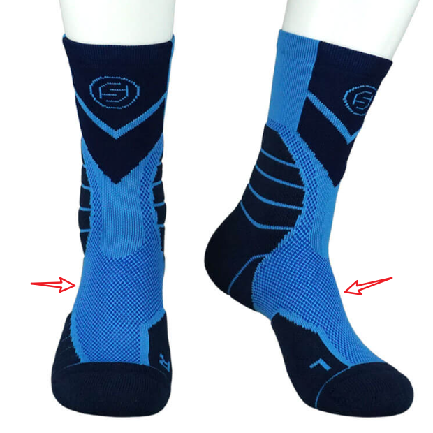 sports socks with mesh on top of foot